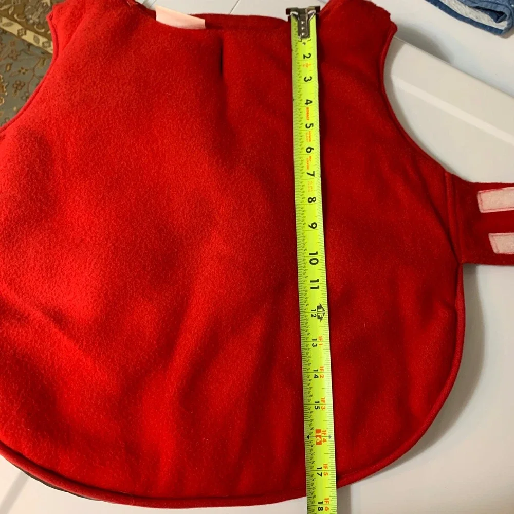 Boots & Barkley Dog Vest Large Red Plaid Reversible Fleece Quilted Jacket